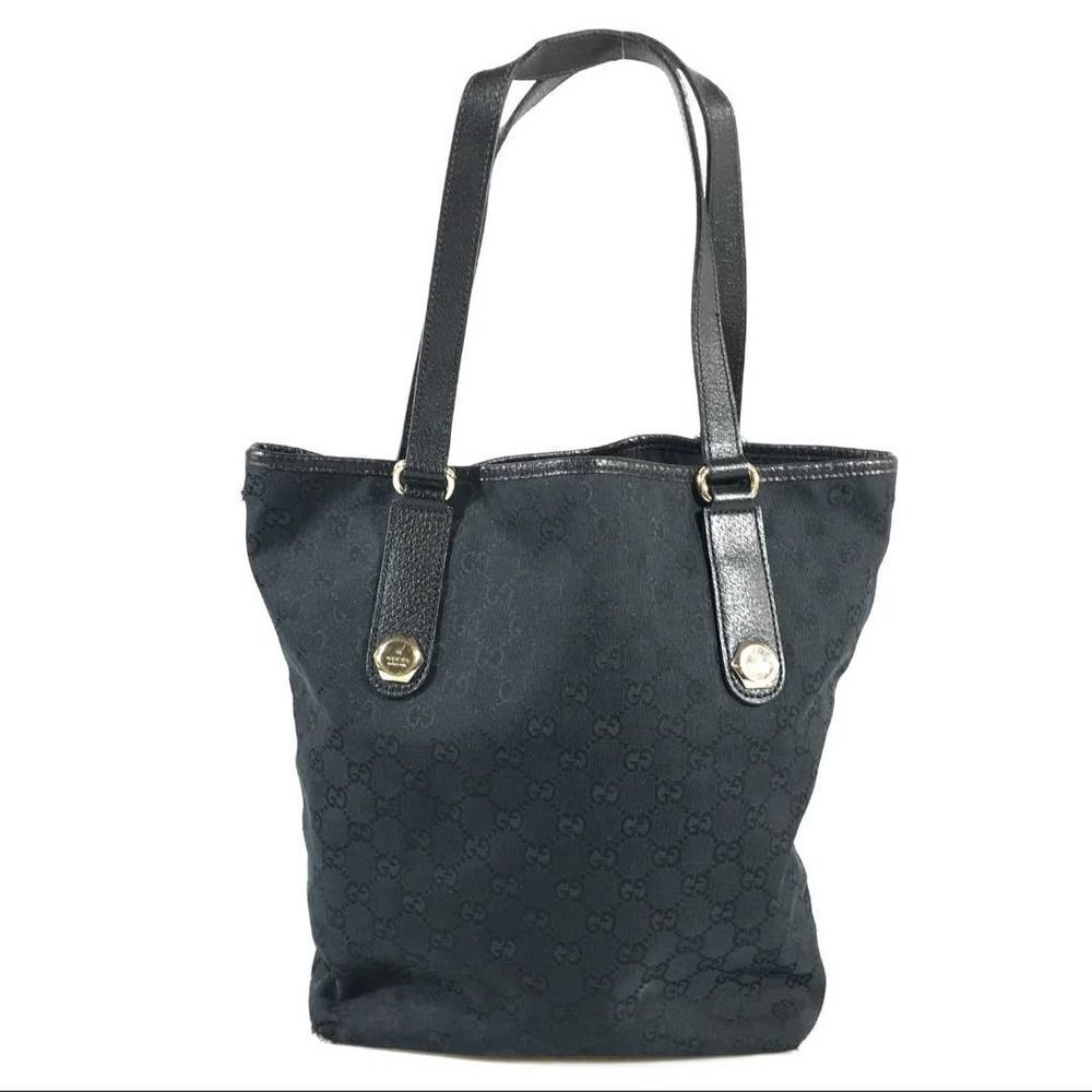 GUCCI Bag Handbag GGCanvas 153009 467891 Black  Authentic